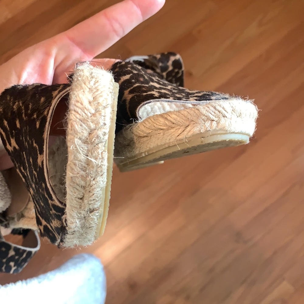 J. Crew Corisca Animal Leopard Espadrille Wedges - Picture 8 of 11